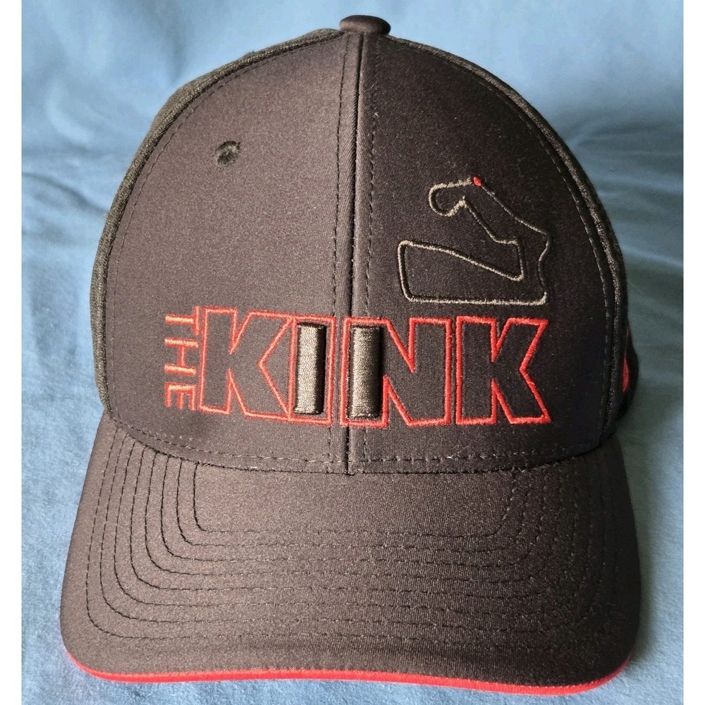 Road America "The Kink" Black Trucker Hat Ball Cap Mesh Snapback Zephyr